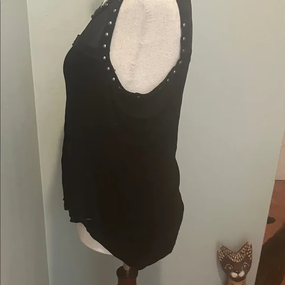 Rock & Republic Black Beaded Tank Top - Picture 4 of 6